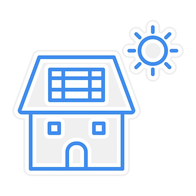 Illustration vectorielle de la maison solaire