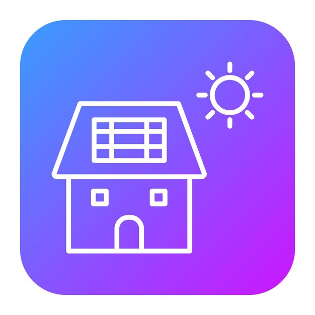 Illustration vectorielle de la maison solaire