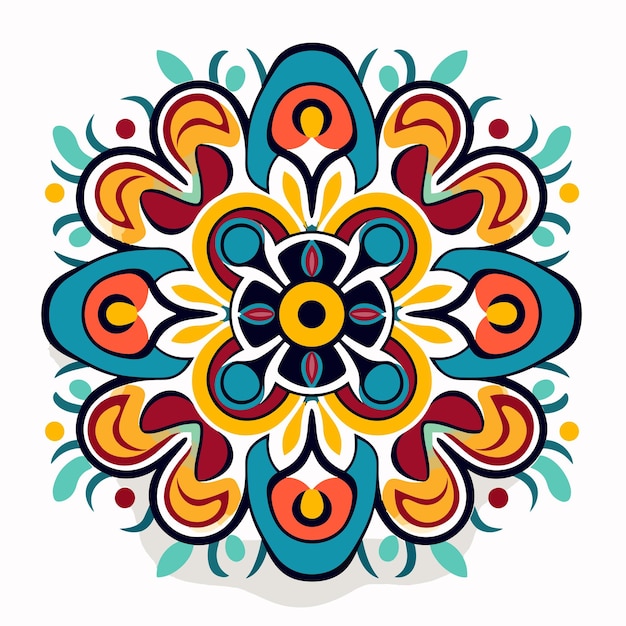 Illustration vectorielle de mandala coloré