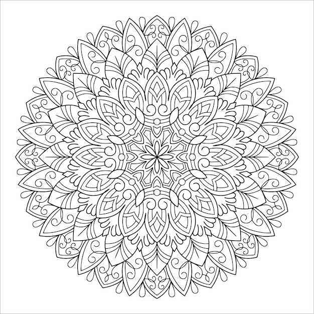 Illustration Vectorielle De Mandala Floral