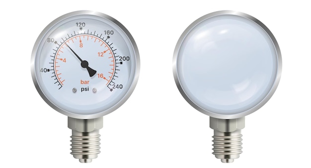 Vecteur illustration vectorielle de manomètre isolée sur fond blanc