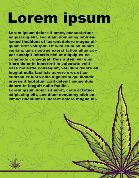 Illustration Vectorielle De Marijuana Pour Votre Autocollant De T-shirt De Marchandise De Logo De Travail Et Poste De Carte De Voeux