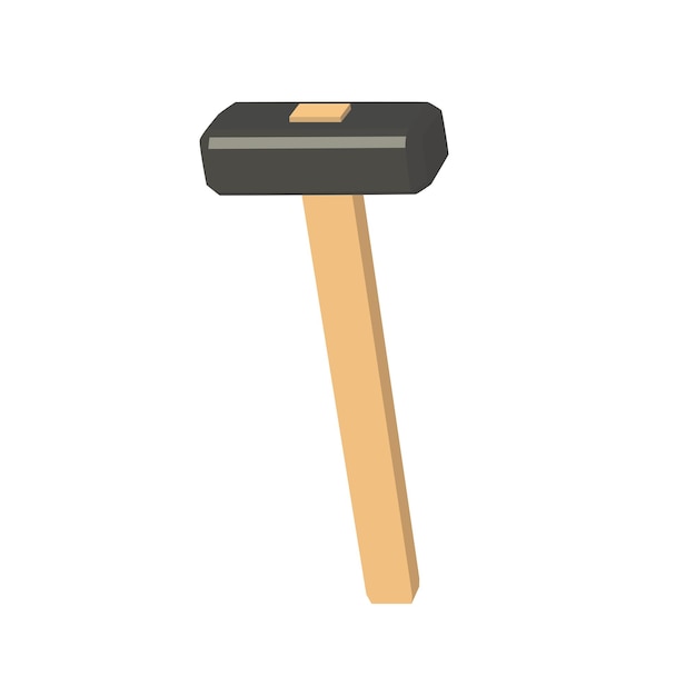 Illustration vectorielle d'un marteau de forgeron, Sledgehammer isolé sur fond blanc