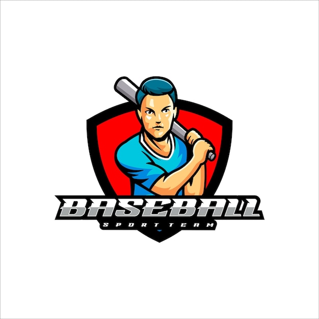 Vecteur illustration vectorielle de la mascotte de baseball dans le style de dessin animé