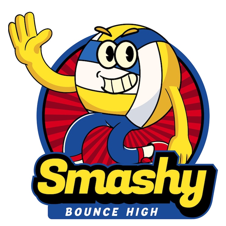 Vecteur illustration vectorielle de la mascotte du ballon de volley-ball avec une illustration de mascotte rétro