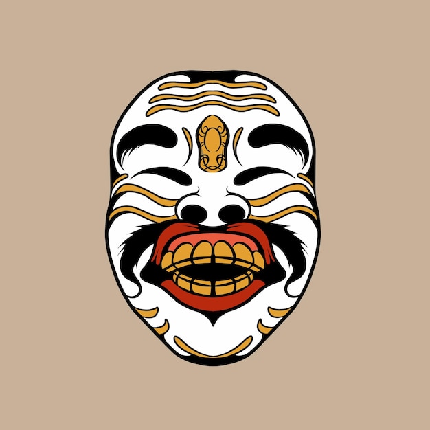 illustration vectorielle de masque balinais