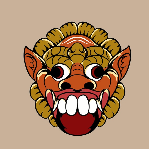 Illustration Vectorielle De Masque Balinais