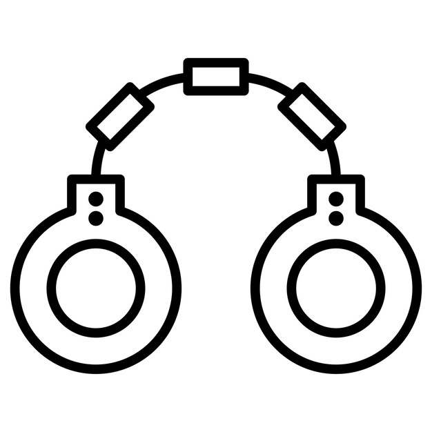 Illustration vectorielle des menottes