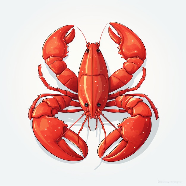 illustration vectorielle de la mer homard de l'océan nourriture de fruits de mer animal isolé design restaurant coquille