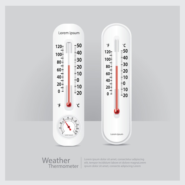 Illustration Vectorielle De Météo Thermomètre Isolé