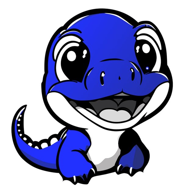illustration vectorielle de mignon dinosaure sourire