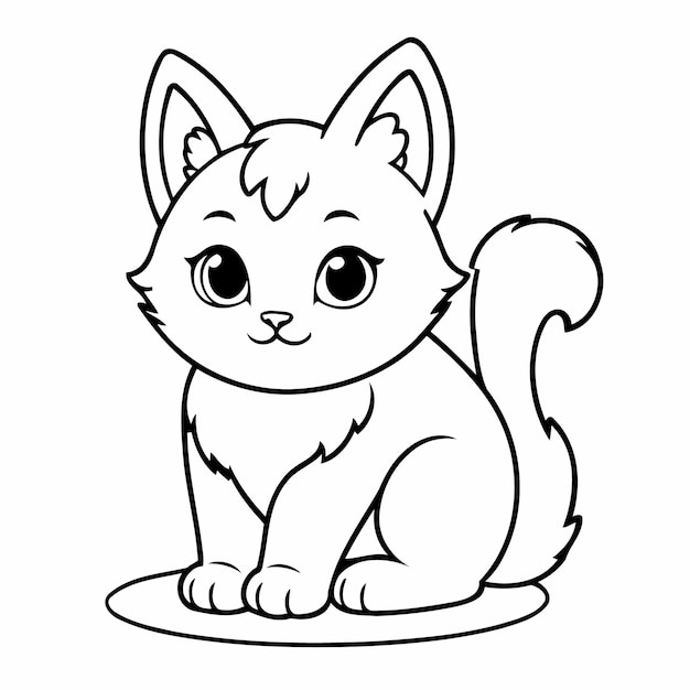 Illustration vectorielle mignonne Cartouche de lynx pour les tout-petits