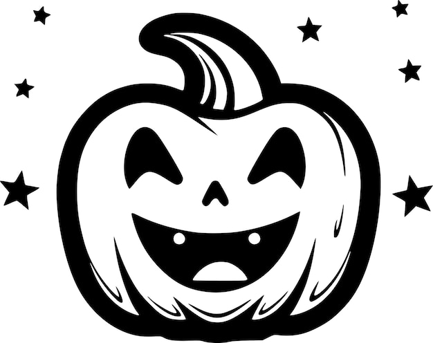 L'illustration Vectorielle Minimaliste Et Plate Du Logo D'halloween