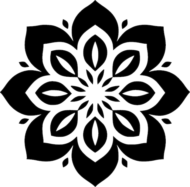 Illustration Vectorielle Minimaliste Et Plate Du Logo Mandala