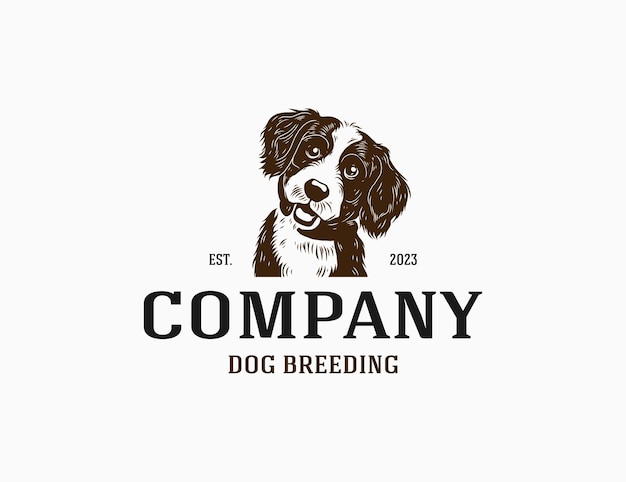 Vecteur illustration vectorielle de modèle de logo de chien bernedoodles