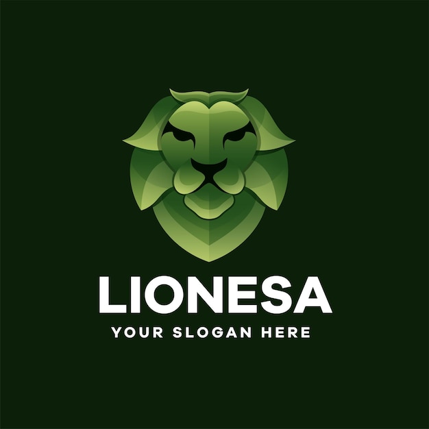 Illustration Vectorielle Modèle Logo Lion