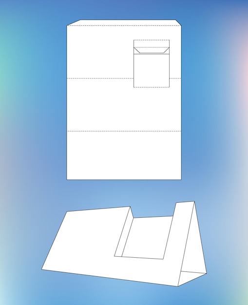 Illustration Vectorielle D'un Modèle De Paquet De Boîte En Carton