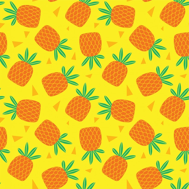 Illustration Vectorielle De Modèle Sans Couture Ananas