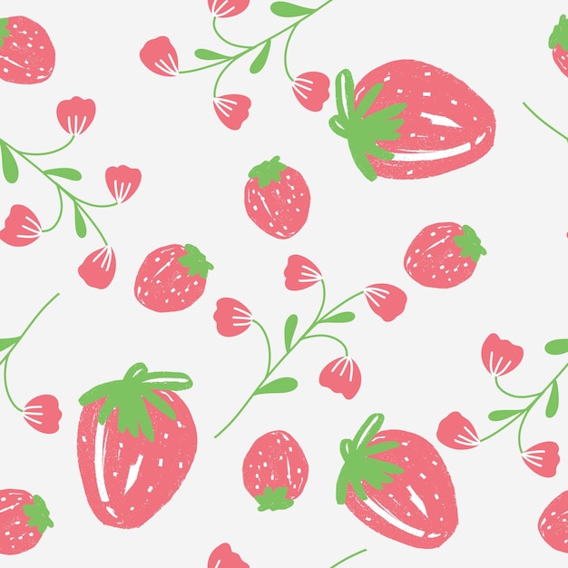 Illustration Vectorielle De Modèle Sans Couture De Fraise