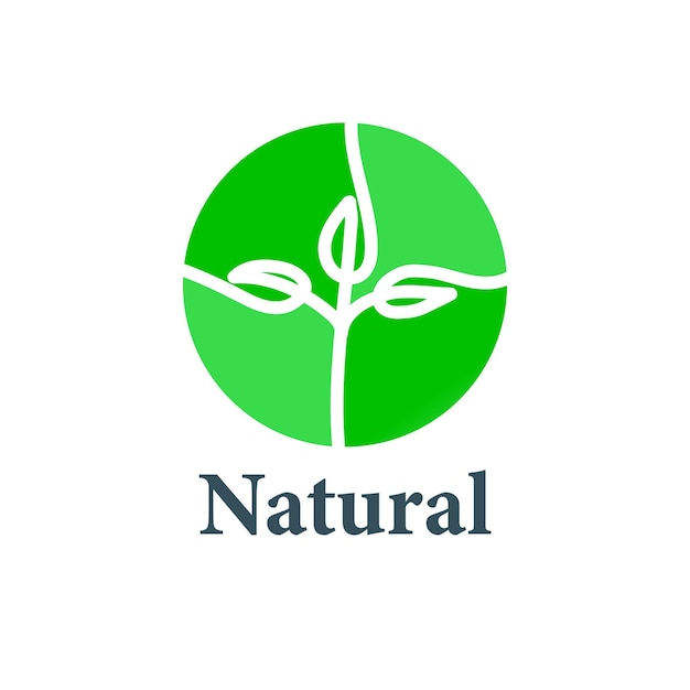 Illustration Vectorielle De Modèle Vectoriel De Conception De Logo De Produit Naturel