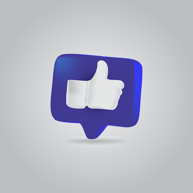 Illustration vectorielle moderne d'amour 3d avec la couleur bleue sur fond transparent blanc Vecteur Premium