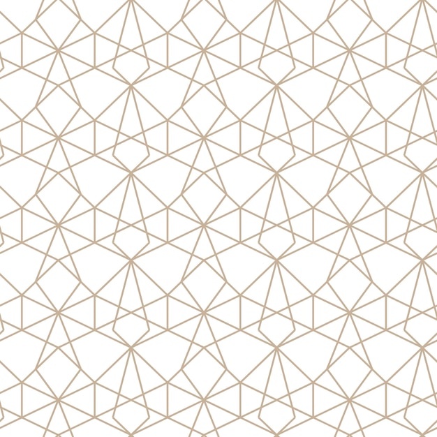 Illustration vectorielle moderne transparente Motif doré linéaire sur fond blanc Motif ornemental pour les dépliants imprimant des arrière-plans de papier peint