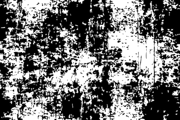 Vecteur illustration vectorielle de monochrome abstrait en détresse superposition texture grunge sur un fond blanc