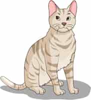 Vecteur illustration vectorielle montrant un chat assis regardant furieusement