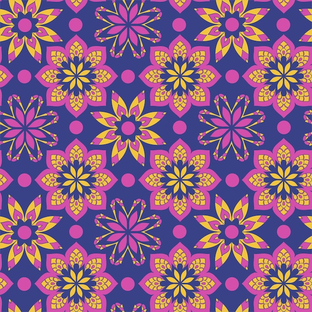 Illustration Vectorielle De Motif De Mandala De Fleur