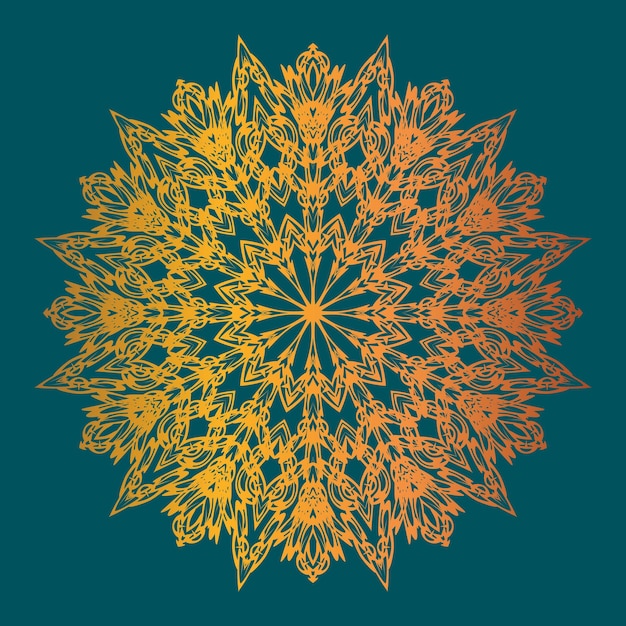 Illustration vectorielle motif de mandala de luxe ornemental dessiné à la main