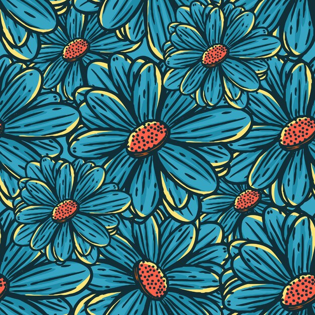 Vecteur illustration vectorielle de motifs floraux sans couture