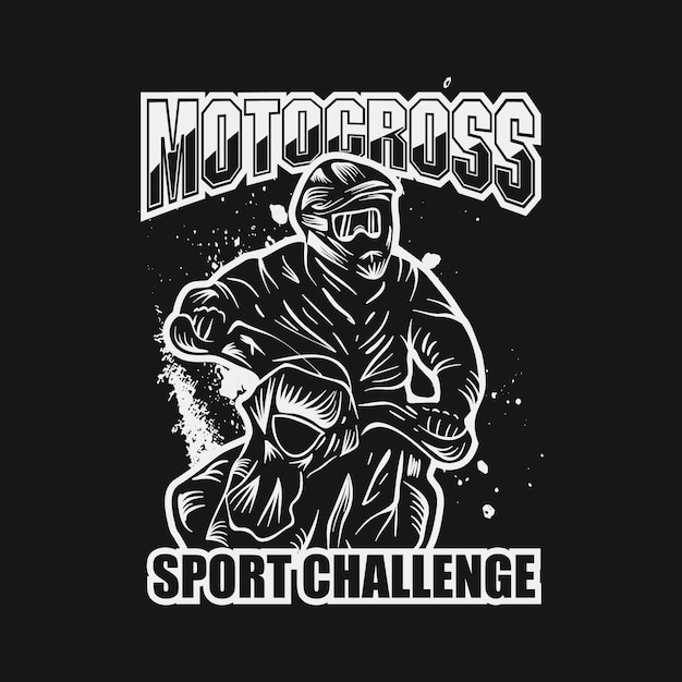 Illustration Vectorielle De Motocross Sport Challenge