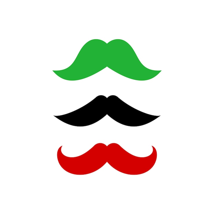 Vecteur illustration vectorielle de moustache