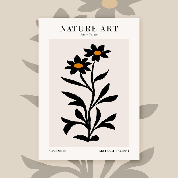 Illustration Vectorielle Nature Art Affiche Impression Formes Botaniques