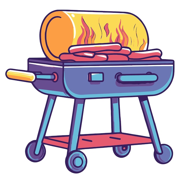 Vecteur illustration vectorielle nette d'une icône de barbecue idéale pour l'emballage alimentaire ou les graphiques culinaires