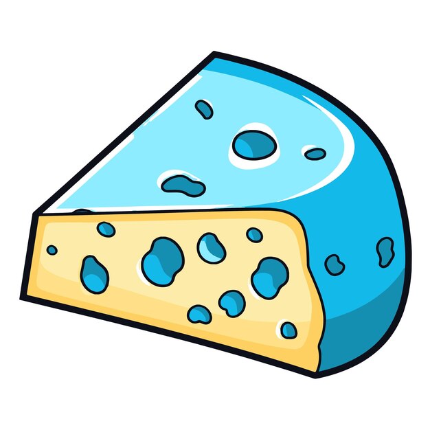 Vecteur illustration vectorielle nette d'une icône de fromage idéale pour les emballages alimentaires ou les livres de recettes