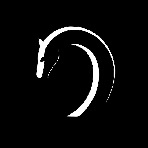 Illustration Vectorielle En Noir Et Blanc Du Fer à Cheval