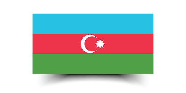 Illustration vectorielle des normes officielles de taille et de couleur du drapeau de l'Azerbaïdjan