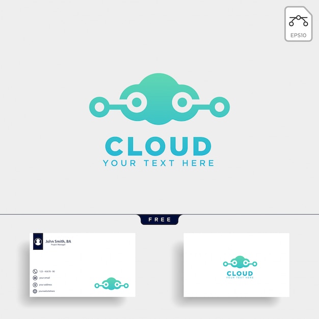 Illustration vectorielle de nuage communication logo modèle