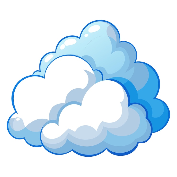 Vecteur illustration vectorielle des nuages pour les histoires de dessins animés