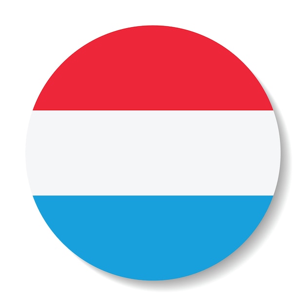 Illustration vectorielle numérique de l'icône du drapeau du Luxembourg en cercle
