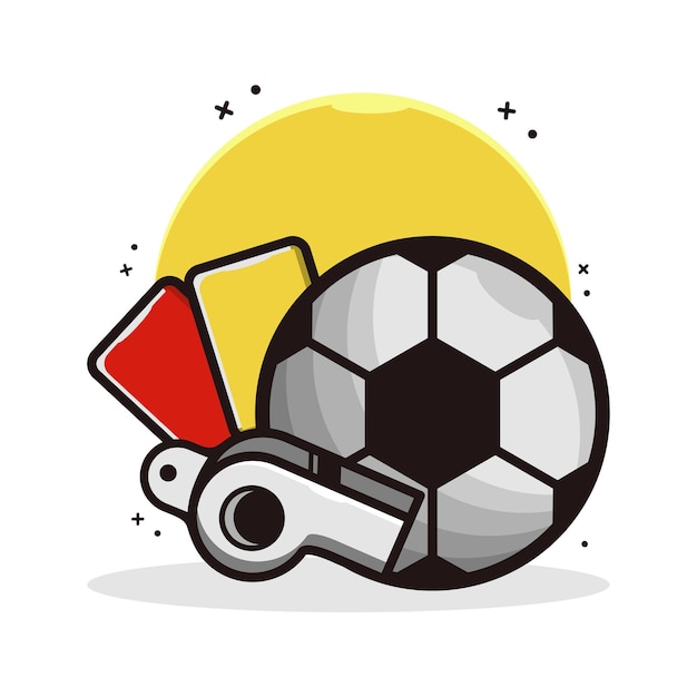 Illustration vectorielle d'objets de football