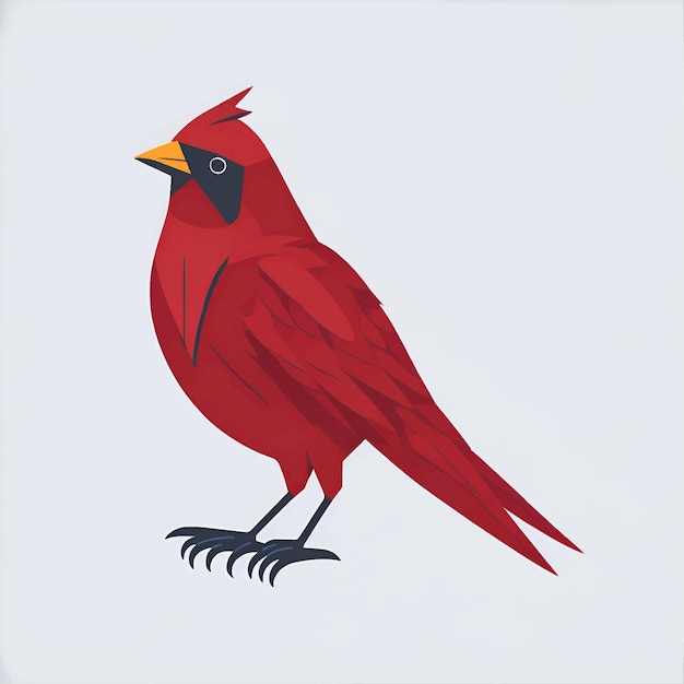 Illustration Vectorielle D'un Oiseau Cardinal Mignon