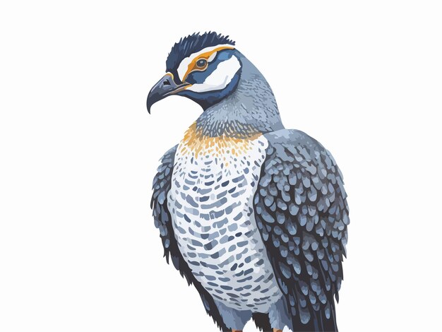Vecteur illustration vectorielle d'oiseau pintade