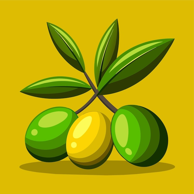 Vecteur illustration vectorielle de l'olive verte