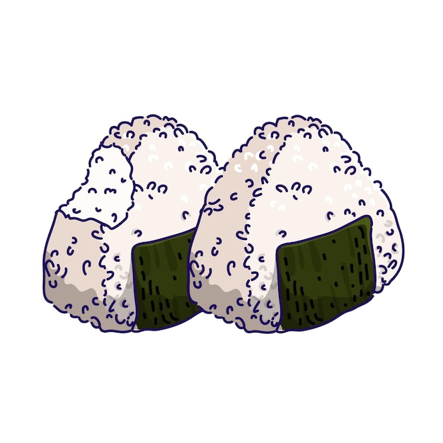 Illustration Vectorielle D'onigiri Japonais