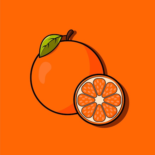 Vecteur illustration vectorielle orange fraîche pour les conceptions