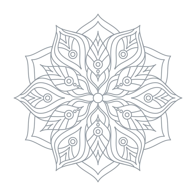 Illustration vectorielle d'ornement de mandala