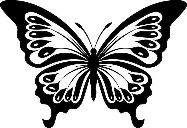 Illustration Vectorielle De Papillon Minimaliste Et Plat Logo