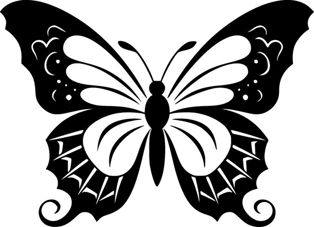 Vecteur illustration vectorielle de papillon minimaliste et plat logo